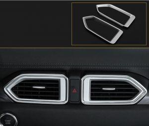 Накладки на передние центральные воздухозаборники в салоне для Mazda CX-5 2017-